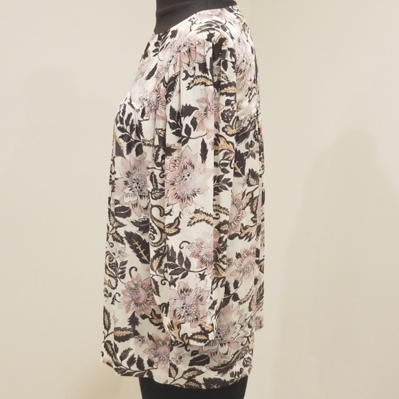 LOFT White Multi Print Size XS Top - Picture 2 of 8